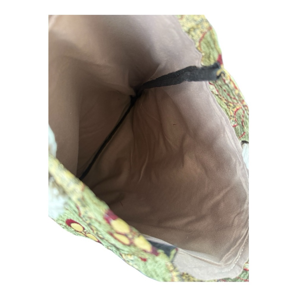 NWT Embroidered Canvas Boho Bohemian Tote Bag - Green Red Cream! - Picture 5 of 6